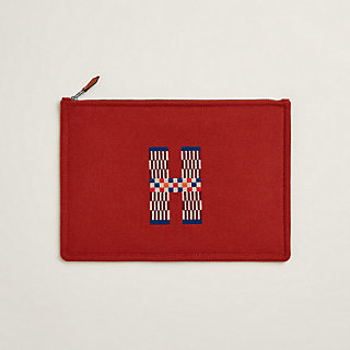 HERMES ポーチ Flat H Natte case, large model 直営ラッピング HERMES ポーチ Flat H Natte case, small model 直営ラッピング